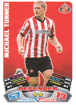 Michael Turner Sunderland 2011/12 Topps Match Attax #258